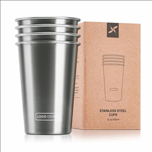 Stainless Steel Cups 10oz Tumbler - Premium Metal Drinking Glasses | Stackable Durable Cup